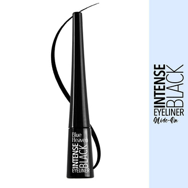 Blue Heaven Intense Black Eyeliner Glide-On | Waterproof Smudge Proof, Long lasting One Stroke Finish Liquid Eyeliner, 4ml